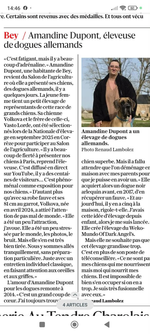 Interview dans le Journal De Saône et Loire